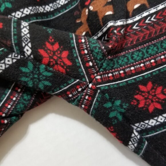 Pink Republic leggings Small Christmas XMas reindeer fair isle snowflake holiday - Picture 6 of 12